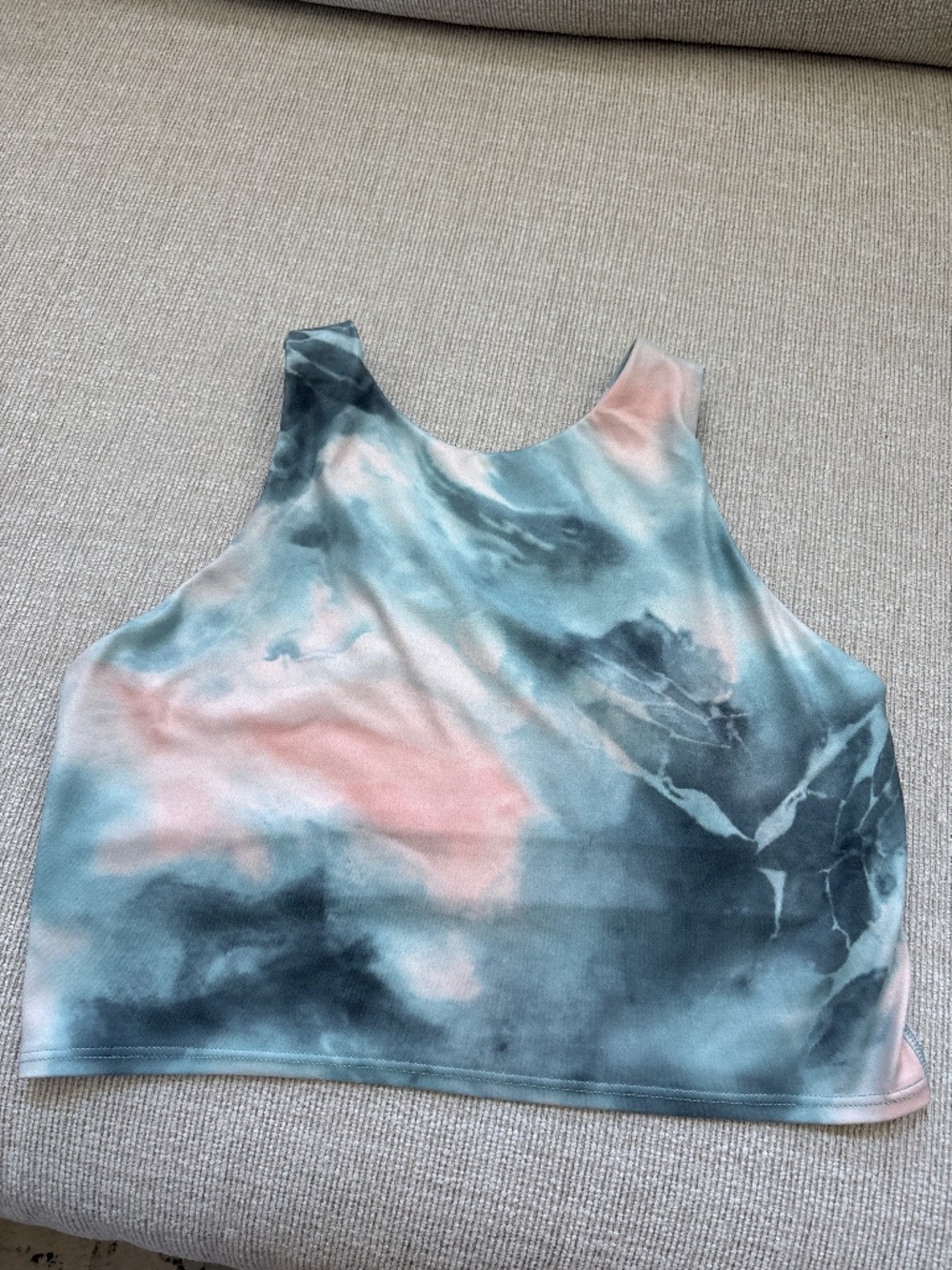 Athleta Pastel Tie-Dye Conscious Crop - Pink & Teal